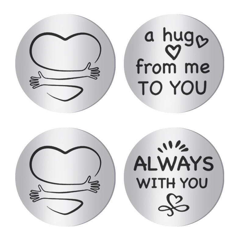 Wholesale Pocket Hug Series Stainless Steel Leather Keychain